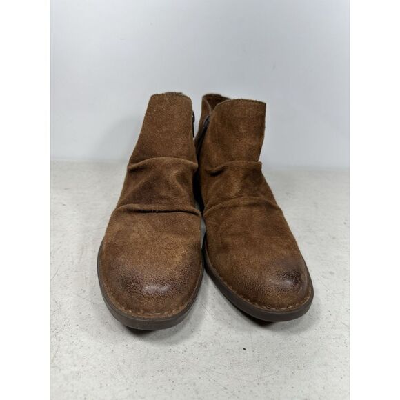 •Born Boc Brown Rust leather Suede zip boots booties women’s size 7 - Picture 3 of 8
